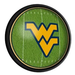 West Virginia Mountaineers Football 18'' Round Slimline Illuminated Wall Sign