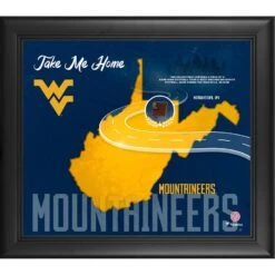 West Virginia Mountaineers Fanatics Authentic Framed 15" X 17" Take Me Home Collage With Game-Used Football From 2020 Season