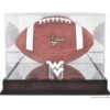 West Virginia Mountaineers Fanatics Authentic Mahogany Base Logo Football Case With Mirror Back