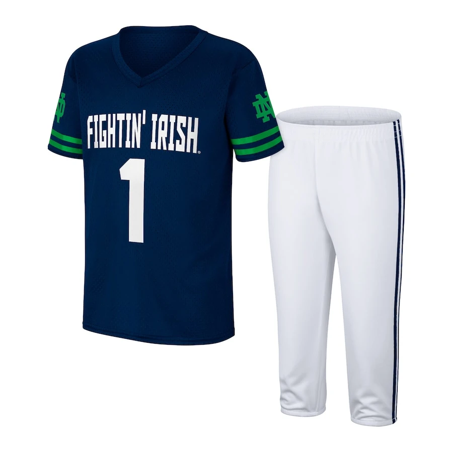 Notre Dame Fighting Irish Colosseum Youth Football Jersey & Pants Set - Navy/White 1 Notre Dame Fighting Irish Colosseum Youth Football Jersey & Pants Set - Navy/White