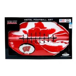 Wisconsin Badgers 10.5" X 17" Football Recycled Metal Wall Art -Football Related Stores wisconsin badgers 105 x 17 football recycled metal wall art pi4662000 altimages ff 4662250 0e40531ad6bf5c641a75alt3 full