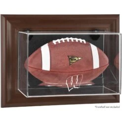 Wisconsin Badgers Fanatics Authentic Brown Framed Wall-Mountable Football Display Case