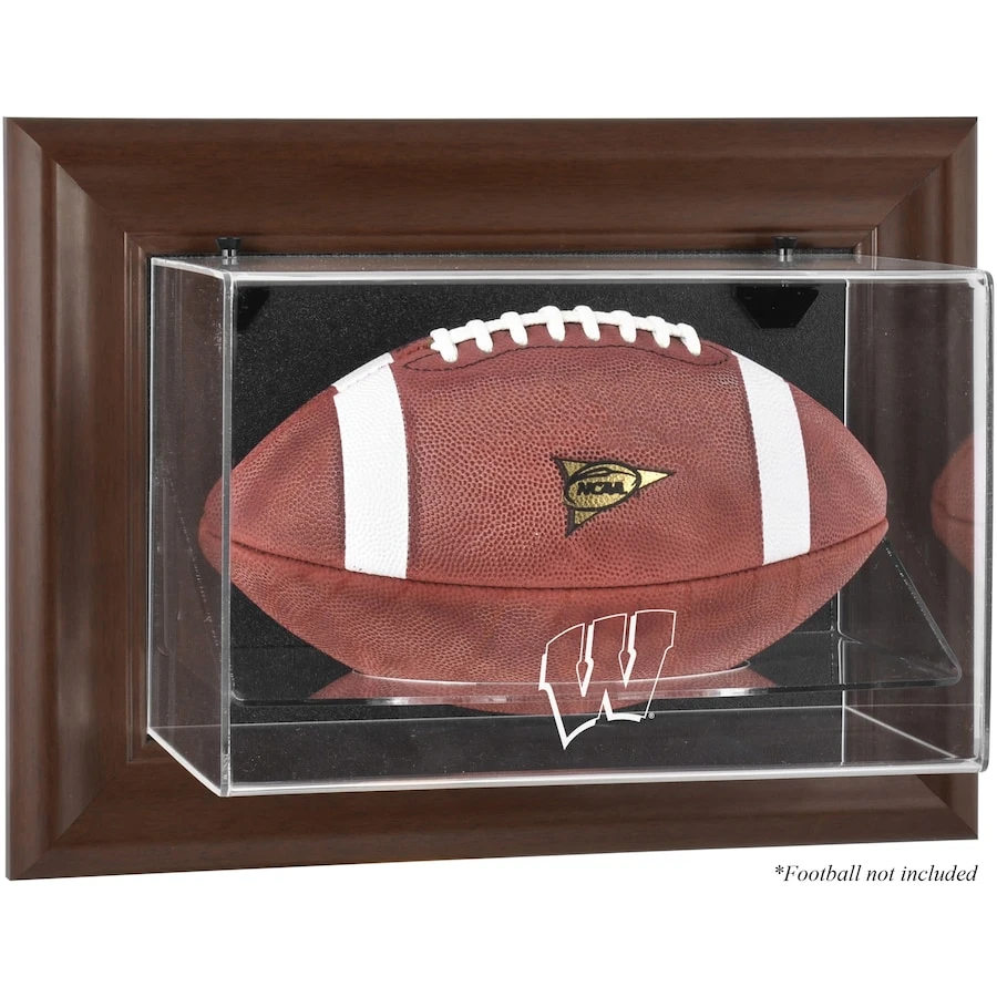 Wisconsin Badgers Fanatics Authentic Brown Framed Wall-Mountable Football Display Case 1 Wisconsin Badgers Fanatics Authentic Brown Framed Wall-Mountable Football Display Case