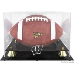 Wisconsin Badgers Fanatics Authentic Golden Classic Football Display Case With Mirror Back