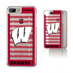 Wisconsin Badgers IPhone Clear Football Field Design Case