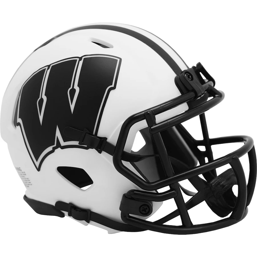Wisconsin Badgers Fanatics Authentic Riddell LUNAR Alternate Revolution Speed Mini Football Helmet 1 Wisconsin Badgers Fanatics Authentic Riddell LUNAR Alternate Revolution Speed Mini Football Helmet