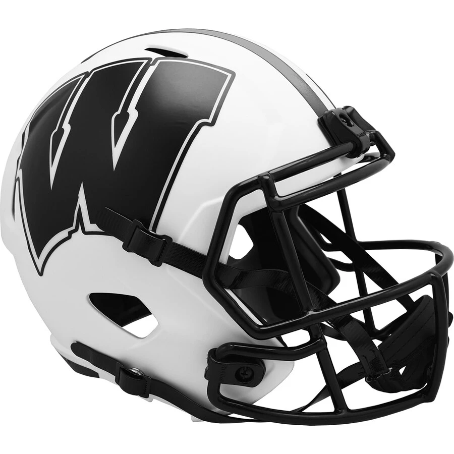 Wisconsin Badgers Fanatics Authentic Riddell LUNAR Alternate Revolution Speed Replica Football Helmet 1 Wisconsin Badgers Fanatics Authentic Riddell LUNAR Alternate Revolution Speed Replica Football Helmet