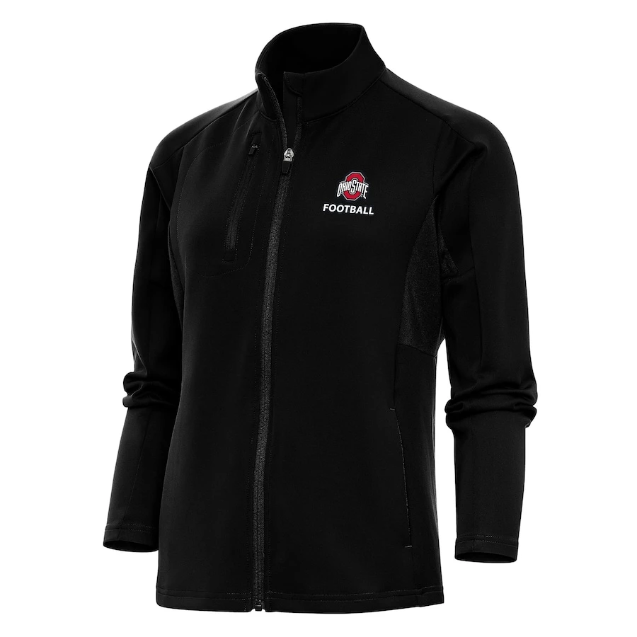 Ohio State Buckeyes Antigua Women's Football Generation Full-Zip Jacket - Black 1 Ohio State Buckeyes Antigua Women's Football Generation Full-Zip Jacket - Black