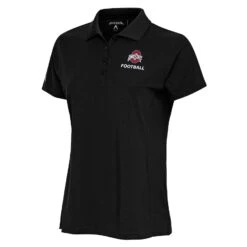 Ohio State Buckeyes Antigua Women's Football Legacy Pique Polo - Black