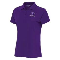 Washington Huskies Antigua Women's Football Legacy Pique Polo - Purple