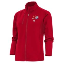 Ohio State Buckeyes Antigua Women's College Football Playoff 2022 Peach Bowl Generation Full-Zip Jacket - Scarlet