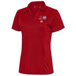 Ohio State Buckeyes Antigua Women's College Football Playoff 2022 Peach Bowl Tribute Polo - Scarlet
