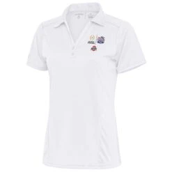 Ohio State Buckeyes Antigua Women's College Football Playoff 2022 Peach Bowl Tribute Polo - White