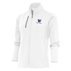 Washington Huskies Antigua Women's Football Generation Full-Zip Jacket - White