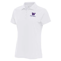 Washington Huskies Antigua Women's Football Legacy Pique Polo - White