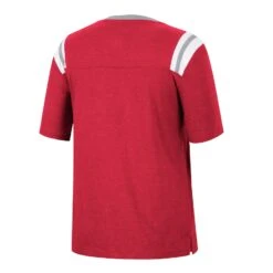 Ohio State Buckeyes Colosseum Women's 15 Min Early Football V-Neck T-Shirt - Heathered Scarlet -Football Related Stores womens colosseum heathered scarlet ohio state buckeyes 15 min early football v neck t shirt pi4881000 altimages ff 4881386 f3c574398676d0c4b523alt3 full