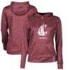 Washington State Cougars Women's Football Pullover Hoodie - Crimson