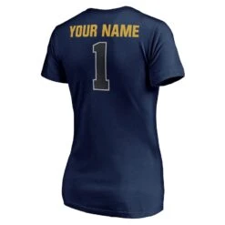 Notre Dame Fighting Irish Fanatics Branded Women's Game Ball Football Personalized Name & Number V-Neck T-Shirt - Navy -Football Related Stores womens fanatics branded navy notre dame fighting irish game ball football personalized name and number v neck t shirt pi4270000 altimages ff 4270718 e01a0fd2b1d13db9a315alt3 full