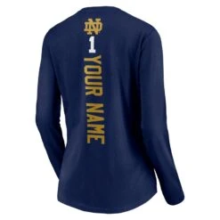 Notre Dame Fighting Irish Fanatics Branded Women's Playmaker Football Personalized Name Long Sleeve V-Neck T-Shirt - Navy 5 Notre Dame Fighting Irish Fanatics Branded Women's Playmaker Football Personalized Name Long Sleeve V-Neck T-Shirt - Navy -Football Related Stores womens fanatics branded navy notre dame fighting irish playmaker football personalized name long sleeve v neck t shirt pi4600000 altimages ff 4600047 949d23adaca21cf367fcalt3 full