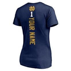 Notre Dame Fighting Irish Fanatics Branded Women's Playmaker Football Personalized Name V-Neck T-Shirt - Navy -Football Related Stores womens fanatics branded navy notre dame fighting irish playmaker football personalized name v neck t shirt pi4600000 altimages ff 4600055 3681552de63208c339b2alt3 full