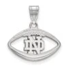 Notre Dame Fighting Irish Women's Sterling Silver Logo Football Pendant