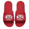 Wisconsin Badgers ISlide Youth Football Varsity Slide Sandals - Red